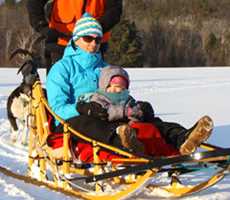 Traineau à chiens chez Kinadapt avec les Chalets Lanaudière