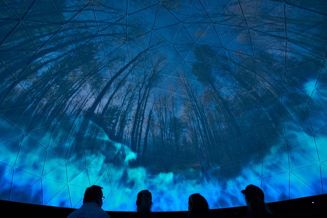 Statera expérience dôme avec projections