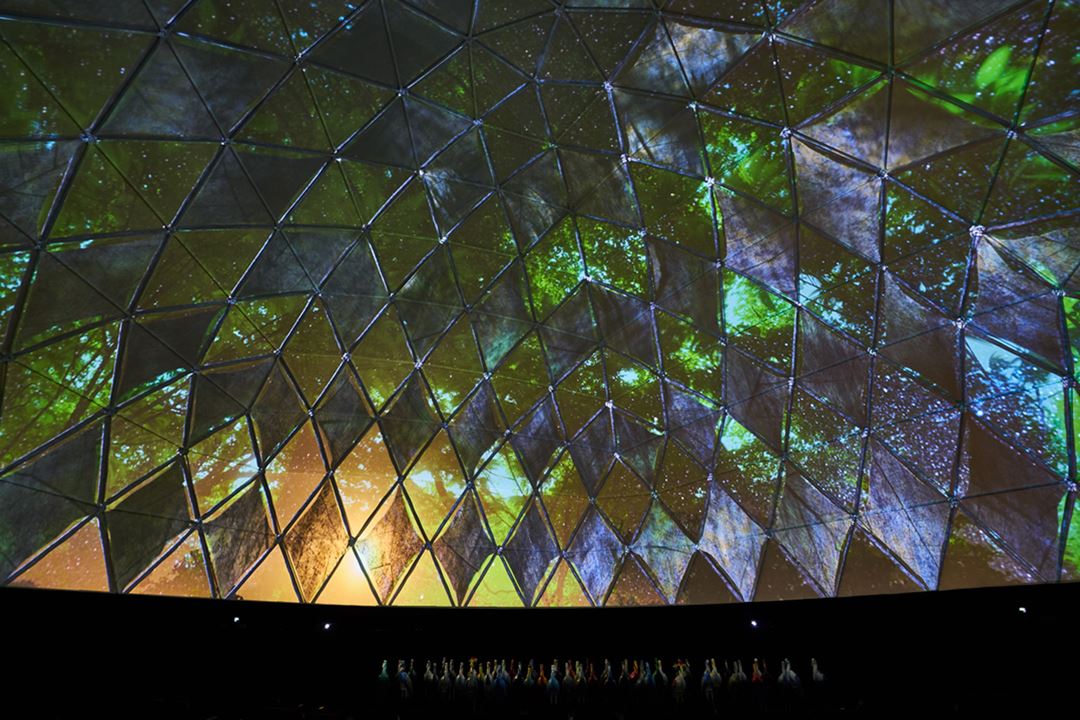 Statera expérience dôme avec projections
