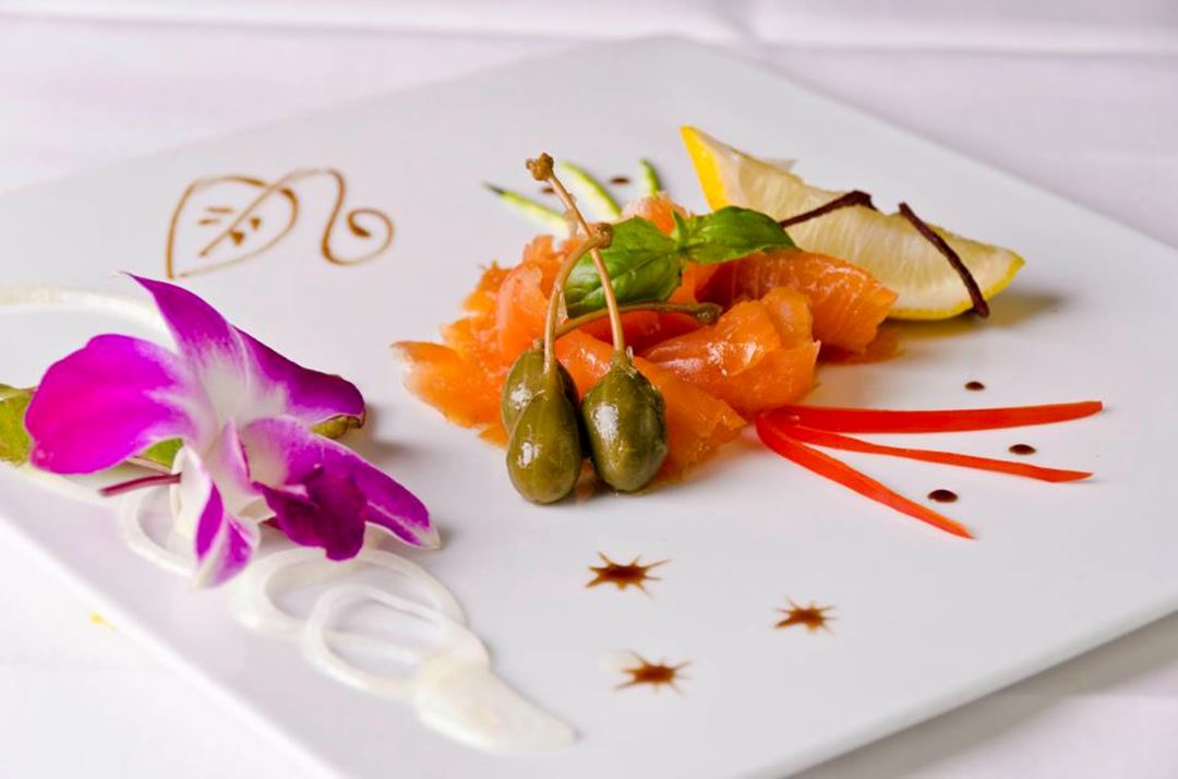 Smoked salmon from Restaurant Le Prieuré