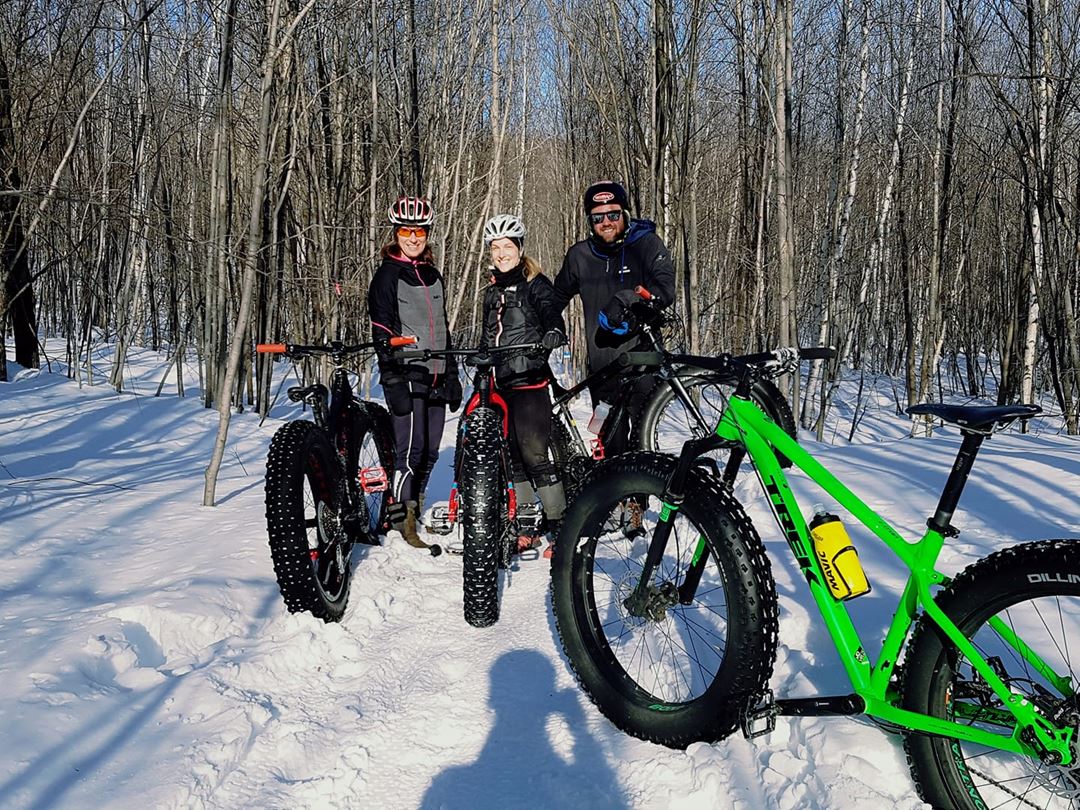 Fat bike en hiver à la Tournée des Cantons de Rawdon