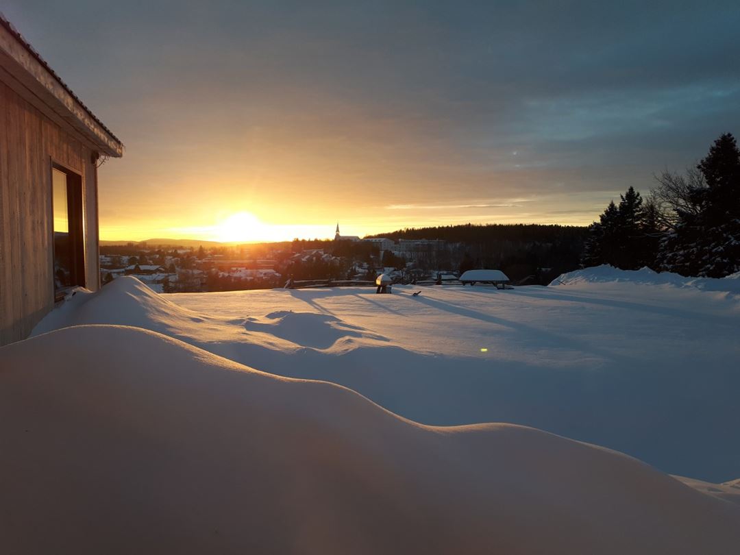 Paysage hivernal à la Cabane à sucre Côte-à-Joly