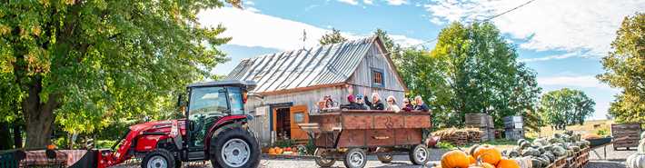Tractor ride in La Courgerie
