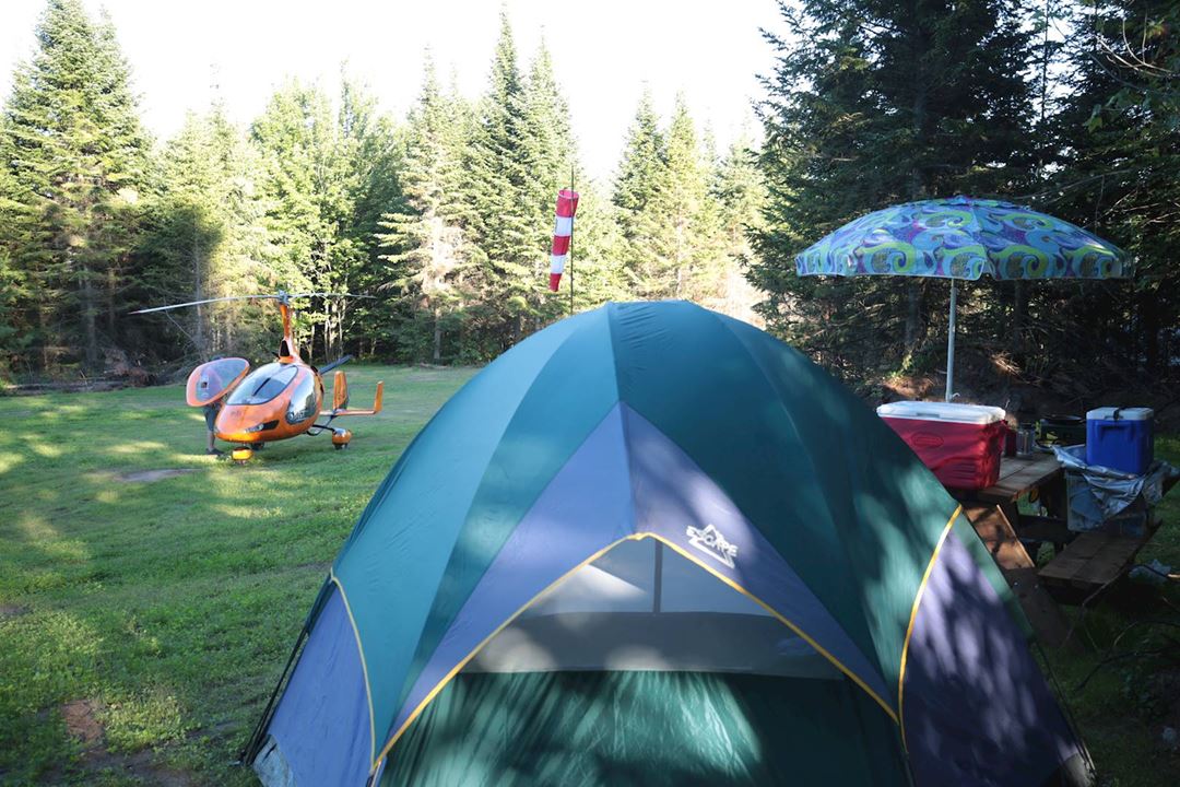 Camping at Recreational flying center ULM Québec
